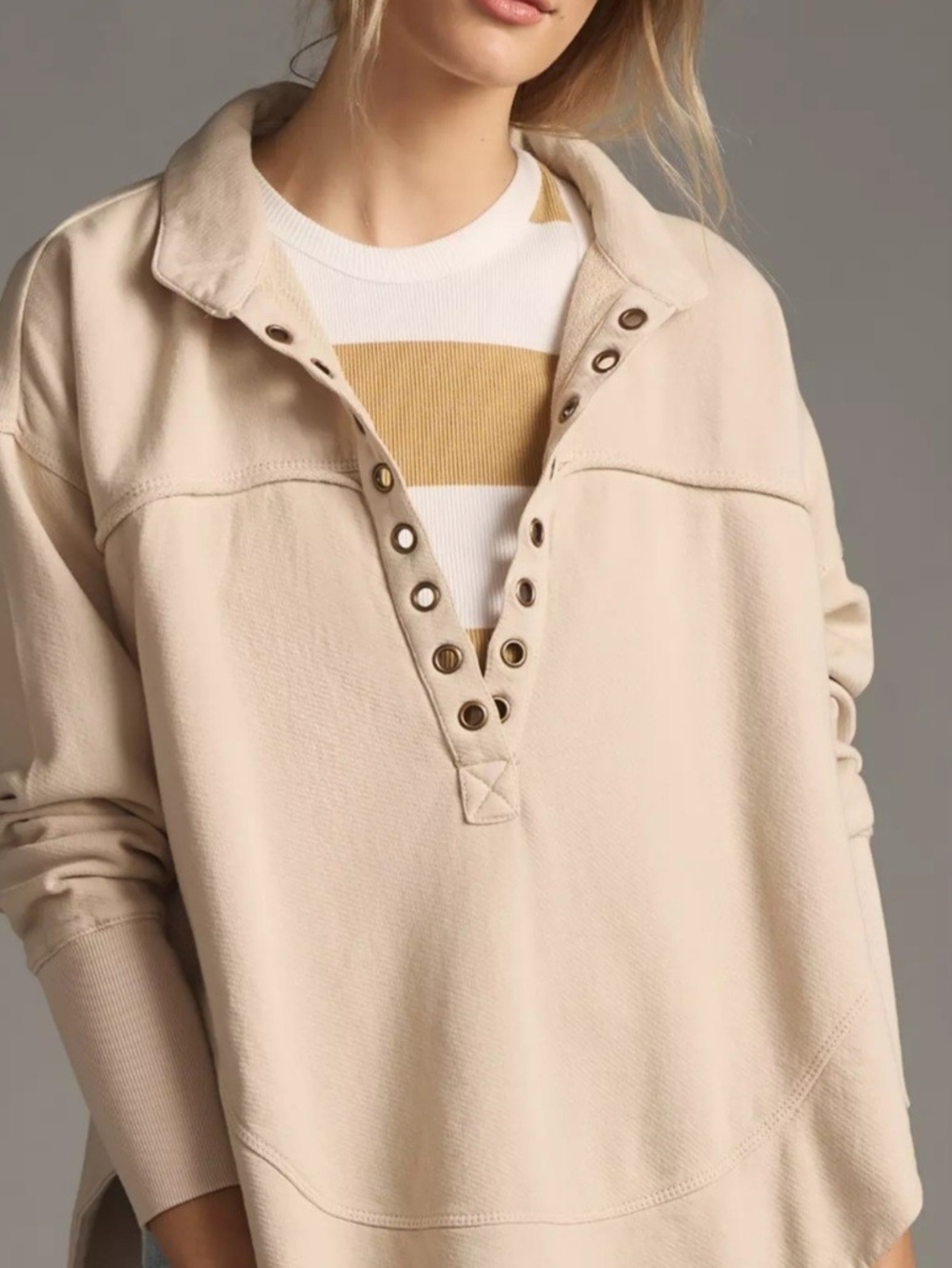 Pilcro Spliced Henley Top XL #anthropologie #Pilcro